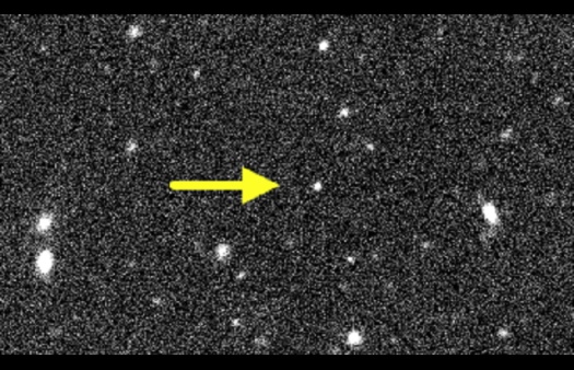  Object V774104 was discovered in late October, 2015, and is one of the most distant objects ever detected in the solar system. It appears to be about half the size of Pluto, but with an orbit two to three times larger than Pluto's. Credit: Scott Sheppard, Chad Trujillo and Dave Tholen: Subaru Telescope 
