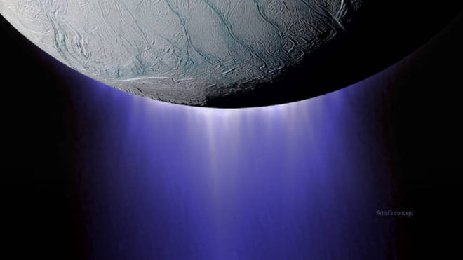 NASA's Cassini spacecraft completed its deepest-ever dive through the icy plume of Enceladus on Oct. 28, 2015. Credits: NASA/JPL-Caltech