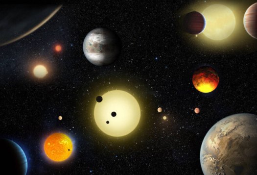 Artist renderings of exoplanets previously detected by the Kepler Space Telescope (NASA)